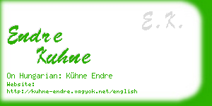 endre kuhne business card