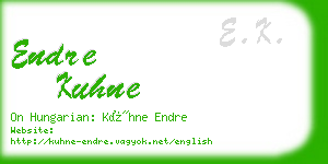 endre kuhne business card